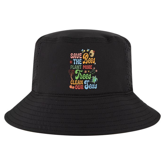 Save The Bees Plant More Trees Climate Change Funny Earth Cool Comfort Performance Bucket Hat