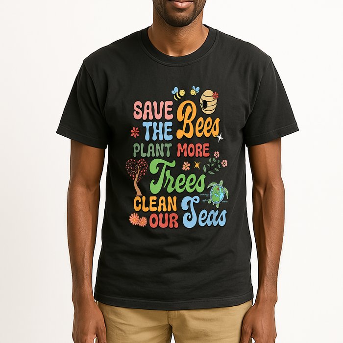 Save The Bees Plant More Trees Climate Change Funny Earth Tall T-Shirt
