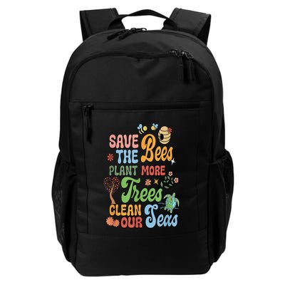 Save The Bees Plant More Trees Climate Change Funny Earth Backpack