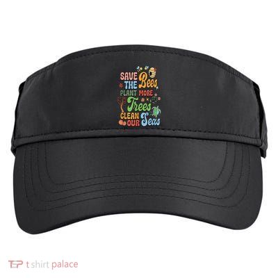 Save The Bees Plant More Trees Climate Change Funny Earth Adult Drive Performance Visor