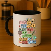 Save The Bees Plant More Trees Climate Change Funny Earth Mug