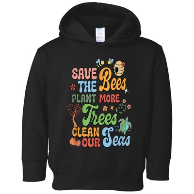 Save The Bees Plant More Trees Climate Change Funny Earth Toddler Hoodie