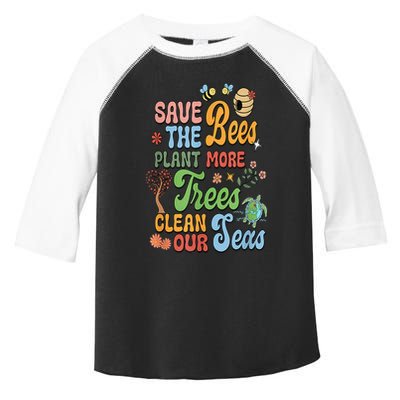 Save The Bees Plant More Trees Climate Change Funny Earth Toddler Fine Jersey T-Shirt