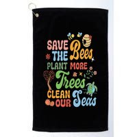 Save The Bees Plant More Trees Climate Change Funny Earth Golf Towel