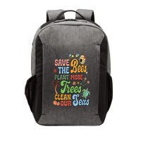 Save The Bees Plant More Trees Climate Change Funny Earth Vector Backpack