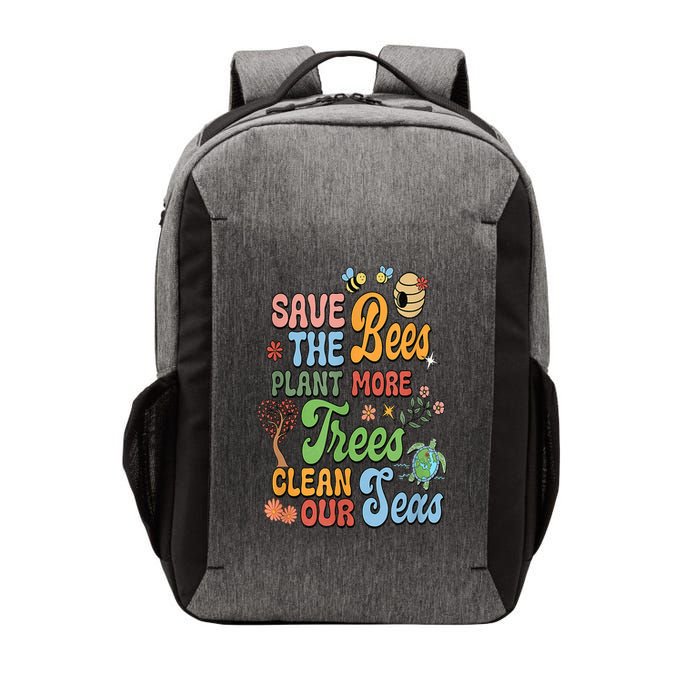 Save The Bees Plant More Trees Climate Change Funny Earth Vector Backpack