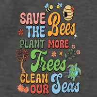 Save The Bees Plant More Trees Climate Change Funny Earth Vector Backpack