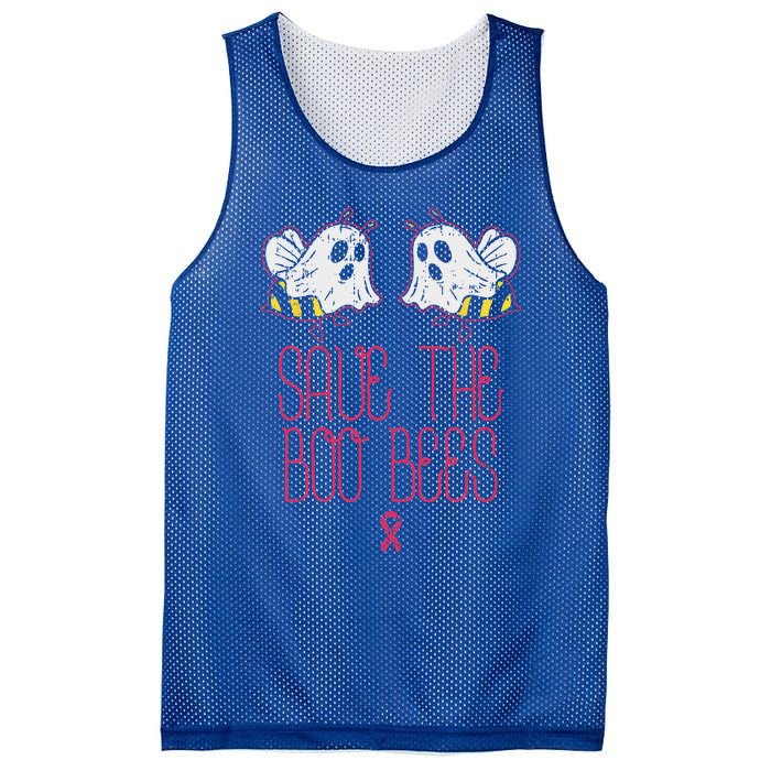 Save The Boobees Boo Bees Breast Cancer Halloween Funny Mesh Reversible Basketball Jersey Tank