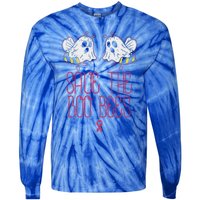 Save The Boobees Boo Bees Breast Cancer Halloween Funny Tie-Dye Long Sleeve Shirt