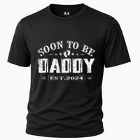 Soon To Be Daddy Est 2024 FatherS Day First Time Dad Cooling Performance Crew T-Shirt