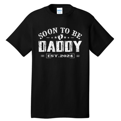 Soon To Be Daddy Est 2024 FatherS Day First Time Dad Tall T-Shirt