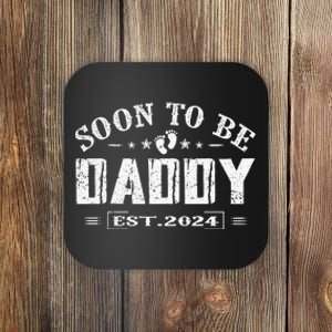 Soon To Be Daddy Est 2024 FatherS Day First Time Dad Coaster