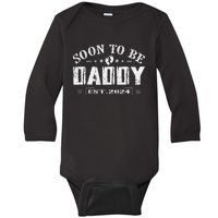 Soon To Be Daddy Est 2024 FatherS Day First Time Dad Baby Long Sleeve Bodysuit