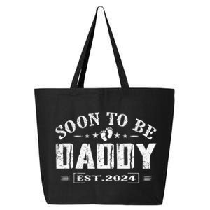 Soon To Be Daddy Est 2024 FatherS Day First Time Dad 25L Jumbo Tote