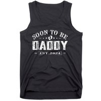 Soon To Be Daddy Est 2024 FatherS Day First Time Dad Tank Top