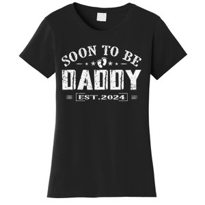 Soon To Be Daddy Est 2024 FatherS Day First Time Dad Women's T-Shirt