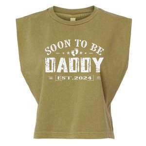 Soon To Be Daddy Est 2024 FatherS Day First Time Dad Garment-Dyed Women's Muscle Tee