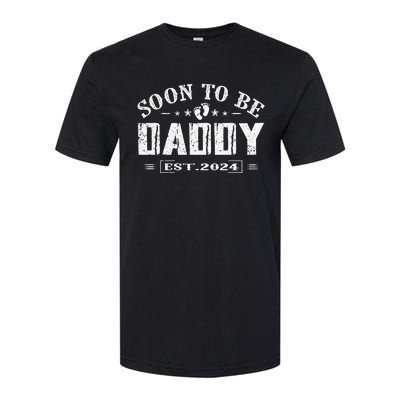 Soon To Be Daddy Est 2024 FatherS Day First Time Dad Softstyle CVC T-Shirt