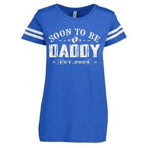 Soon To Be Daddy Est 2024 FatherS Day First Time Dad Enza Ladies Jersey Football T-Shirt