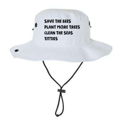 Save The Bees Plant More Trees Clean The Seas Titties Legacy Cool Fit Booney Bucket Hat