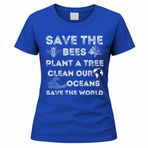 Save The Bees Plant More Trees Clean Our Seas Environt Gift Women's T-Shirt