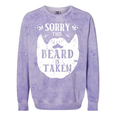 Sorry This Beard Is Taken Gift Valentines Day Gift Colorblast Crewneck Sweatshirt