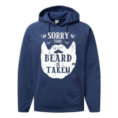 Sorry This Beard Is Taken Gift Valentines Day Gift Performance Fleece Hoodie