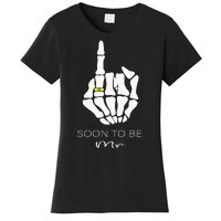 Soon To Be Mr Groom Party Engaged Skeleton Ring Finger Women's T-Shirt