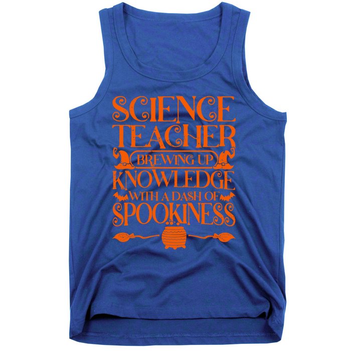 Science Teacher Brewing Up Knowledge Spookiness Halloween Meaningful Gift Tank Top