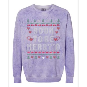 Soon To Be MerryD Engaged Couples Matching Ugly Christmas Colorblast Crewneck Sweatshirt