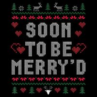 Soon To Be MerryD Engaged Couples Matching Ugly Christmas Drawstring Bag
