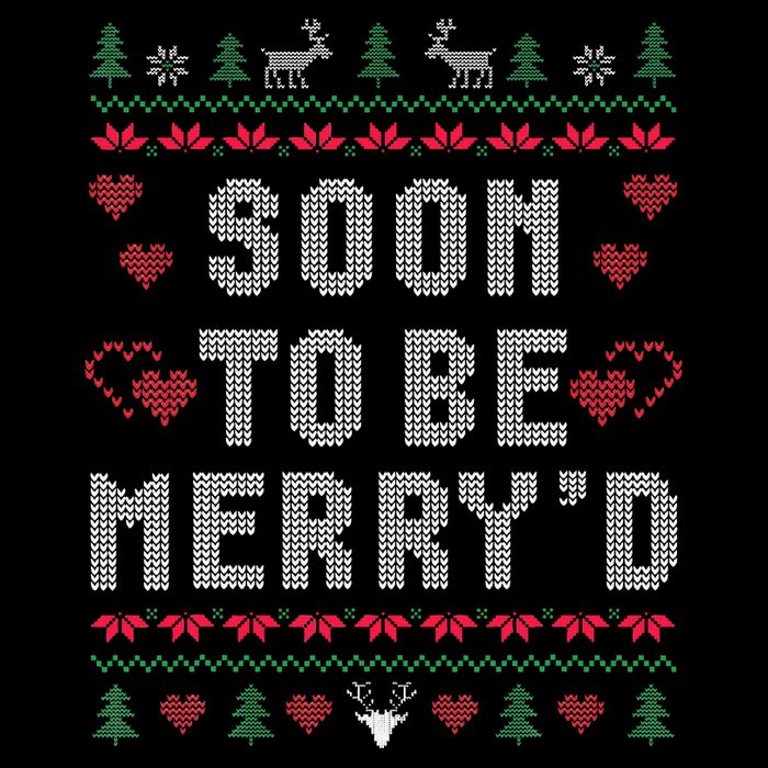 Soon To Be MerryD Engaged Couples Matching Ugly Christmas Flat Bill Trucker Hat