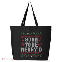 Soon To Be MerryD Engaged Couples Matching Ugly Christmas 25L Jumbo Tote