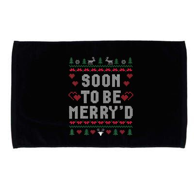 Soon To Be MerryD Engaged Couples Matching Ugly Christmas Microfiber Hand Towel