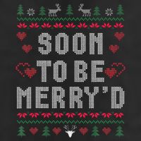 Soon To Be MerryD Engaged Couples Matching Ugly Christmas Microfiber Hand Towel