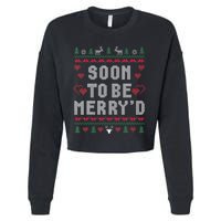 Soon To Be MerryD Engaged Couples Matching Ugly Christmas Cropped Pullover Crew