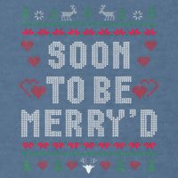 Soon To Be MerryD Engaged Couples Matching Ugly Christmas Garment-Dyed Sweatshirt
