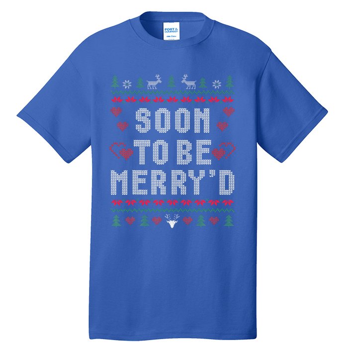 Soon To Be MerryD Engaged Couples Matching Ugly Christmas Tall T-Shirt