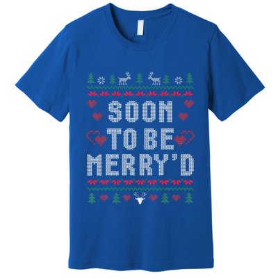 Soon To Be MerryD Engaged Couples Matching Ugly Christmas Premium T-Shirt