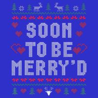 Soon To Be MerryD Engaged Couples Matching Ugly Christmas Pom Pom 12in Knit Beanie