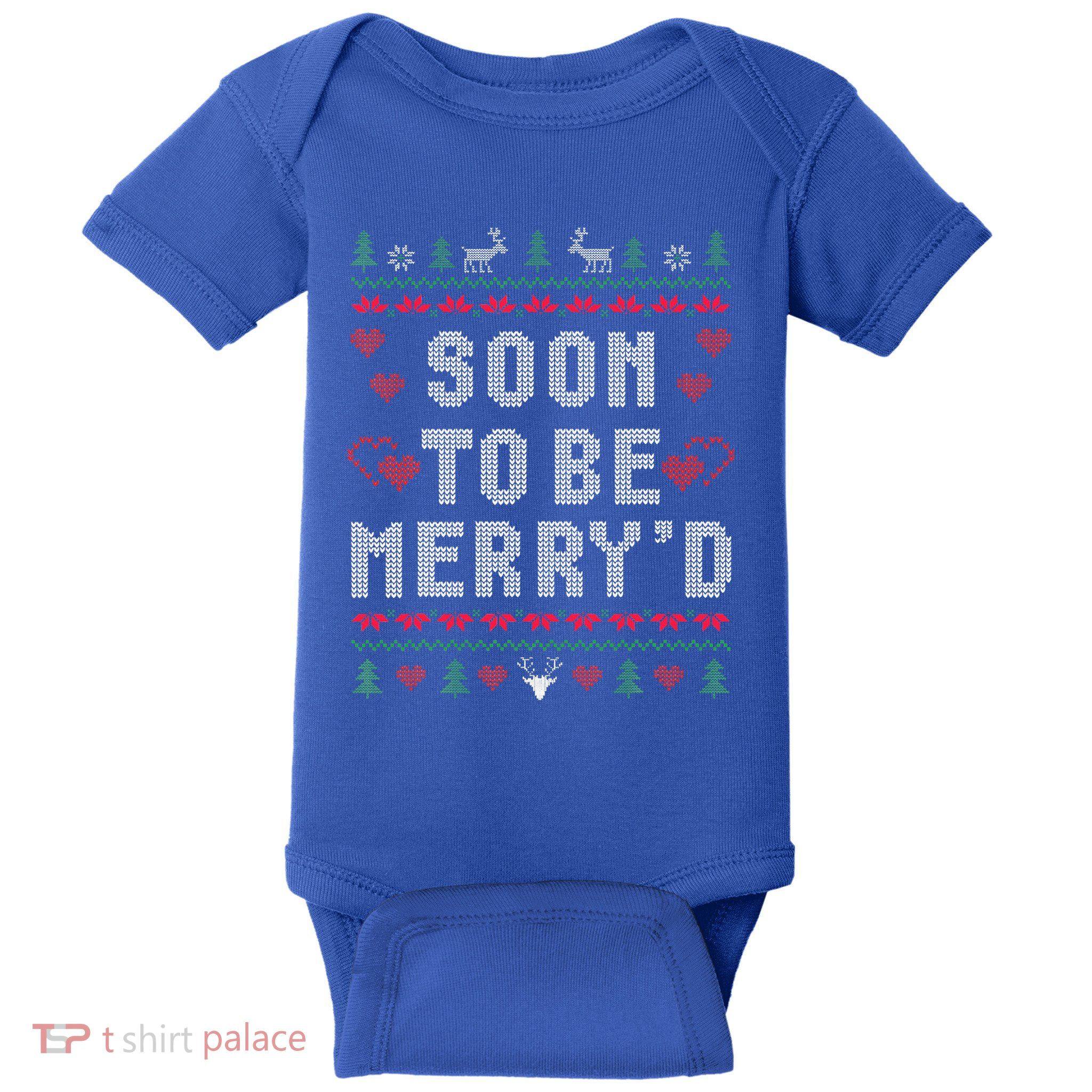 Soon To Be MerryD Engaged Couples Matching Ugly Christmas Baby Bodysuit