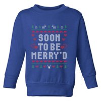 Soon To Be MerryD Engaged Couples Matching Ugly Christmas Toddler Sweatshirt