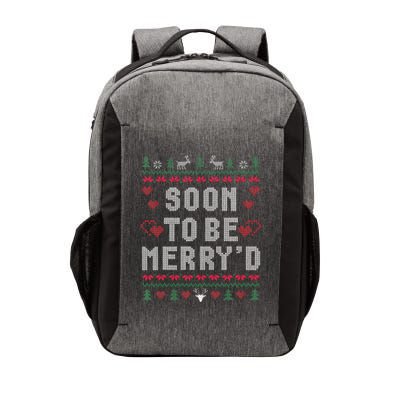 Soon To Be MerryD Engaged Couples Matching Ugly Christmas Vector Backpack