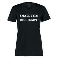 Small Tits Big Heart Women's Momentum V-Neck T-Shirt