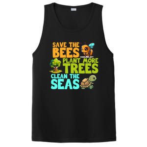 Save The Bees Plant More Trees Clean The Seas Earth Day Gift PosiCharge Competitor Tank