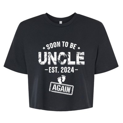 Soon To Be Uncle Again Promoted To Uncle Again 2024 Bella+Canvas Jersey Crop Tee