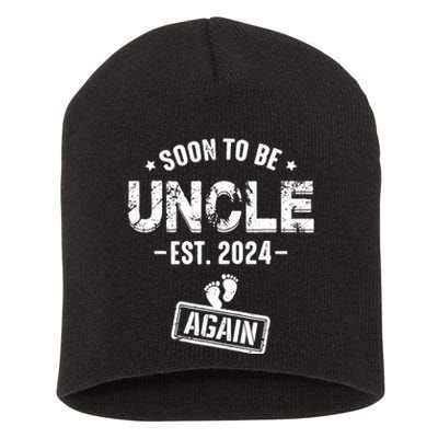 Soon To Be Uncle Again Promoted To Uncle Again 2024 Short Acrylic Beanie