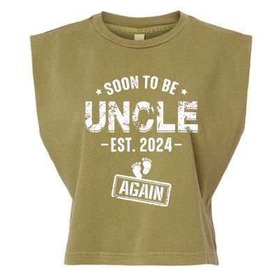 Soon To Be Uncle Again Promoted To Uncle Again 2024 Garment-Dyed Women's Muscle Tee