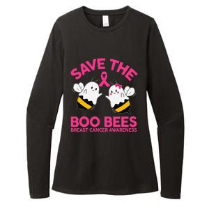 Save The Boobees Boo Bees Breast Cancer Halloween Women Womens CVC Long Sleeve Shirt