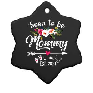 Soon To Be Mommy 2024 Mothers Day First Time Mom Pregnancy Ceramic Star Ornament